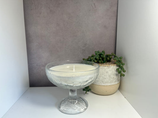 Cut Glass Nut Bowl Candle – Medium (Lavender)