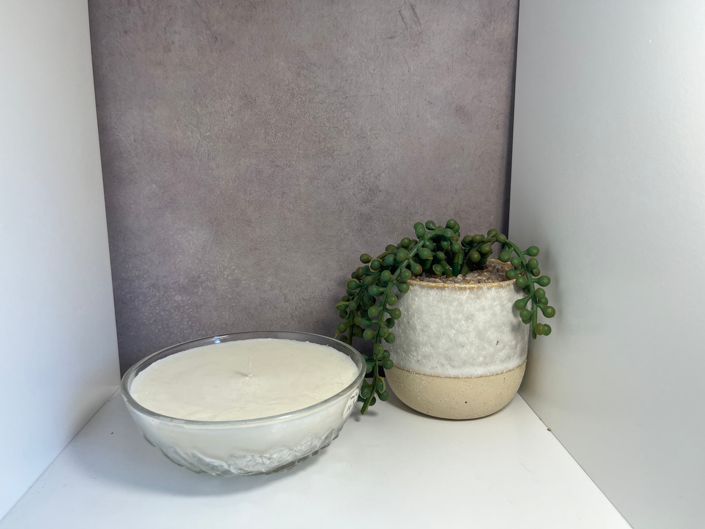 Cut Glass Bowl Candle – Large (Vanilla)