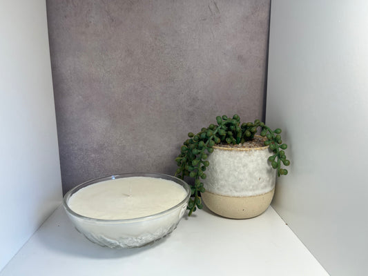 Cut Glass Bowl Candle – Large (Vanilla)