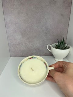 Ceramic Tea Cup Candle – Medium (Vanilla)